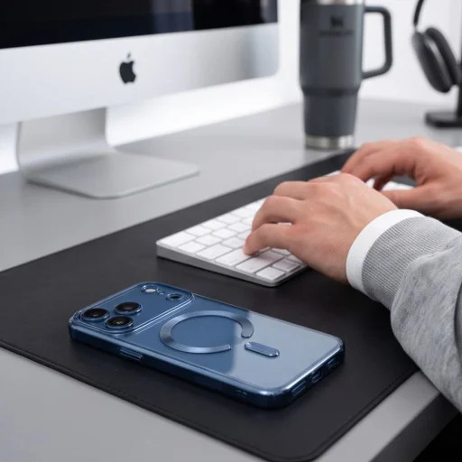  Apple iPhone 17 Pro / 18 Pro Tech-Protect MagFlex MagSafe tok, fényes világoskék - 9