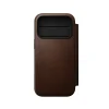  iPhone 18 Pro/17 Pro Nomad Modern Leather Folio barna bőr pénztárcatok thumbnail