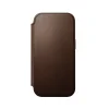  iPhone 18 Pro/17 Pro Nomad Modern Leather Folio barna bőr pénztárcatok thumbnail