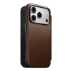  iPhone 18 Pro/17 Pro Nomad Modern Leather Folio barna bőr pénztárcatok thumbnail