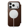  iPhone 18 Pro/17 Pro Nomad Modern Leather Folio barna bőr pénztárcatok thumbnail