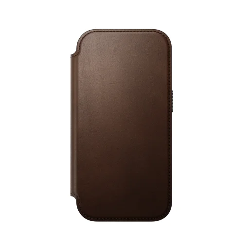  iPhone 18 Pro/17 Pro Nomad Modern Leather Folio barna bőr pénztárcatok - 12