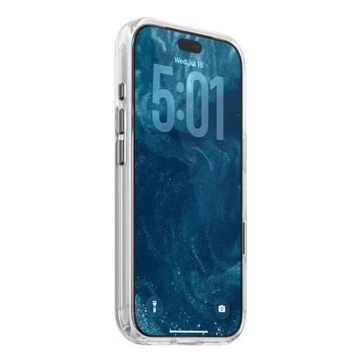 iPhone 18 Pro/17 Pro Nomad priesvitné kožené puzdro s kožou Horween, rustikálna hnedá - 6