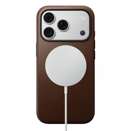 Hnedé kožené puzdro Nomad Modern Leather Case pre iPhone 18 Pro/17 Pro - 3