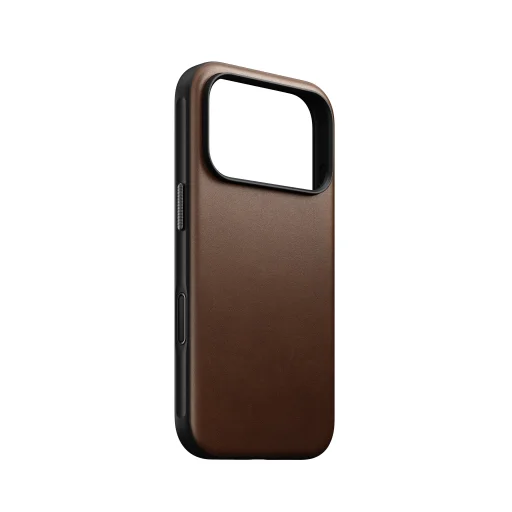 iPhone 18 Pro/17 Pro készülékhez való Nomad Modern Leather Case barna bőrtok - 9