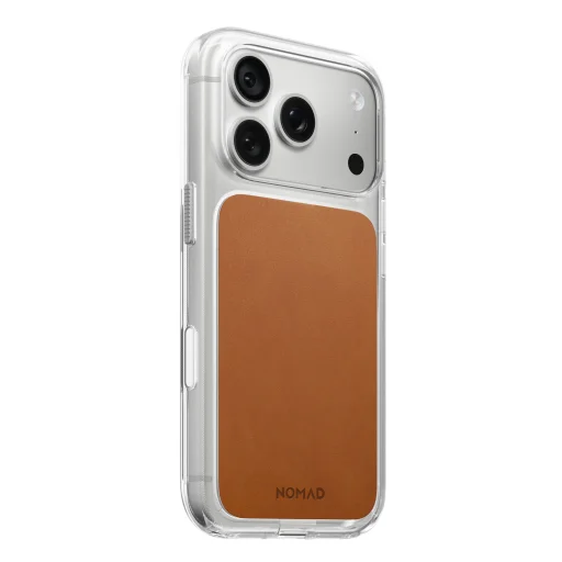  iPhone 18 Pro/17 Pro nyeregbarna Nomad átlátszó bőrtok (Horween) - 2