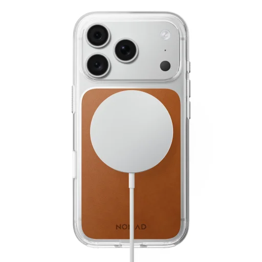  iPhone 18 Pro/17 Pro nyeregbarna Nomad átlátszó bőrtok (Horween) - 3
