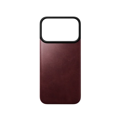 Bordový magnetický kožený zadný kryt Nomad Horween pre iPhone 18 Pro/17 Pro - 5