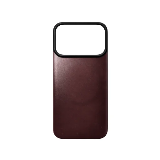Bordový magnetický kožený zadný kryt Nomad Horween pre iPhone 18 Pro/17 Pro - 8