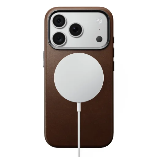  iPhone 18 Pro/17 Pro barna Nomad Traditional bőrtok - 3