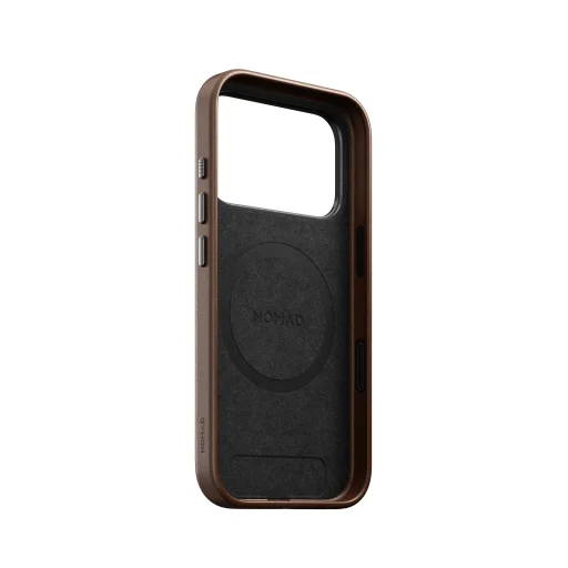  iPhone 18 Pro/17 Pro barna Nomad Traditional bőrtok - 10