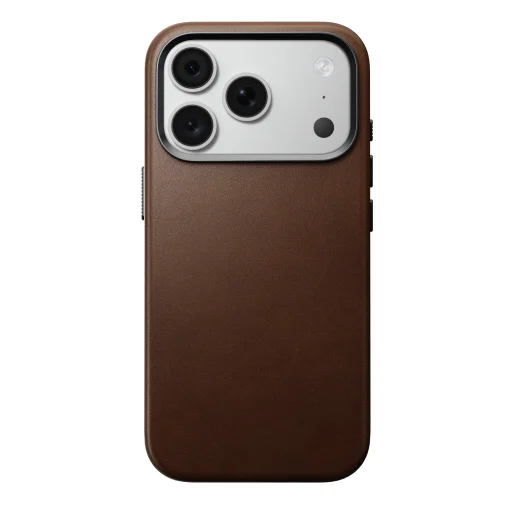  iPhone 18 Pro/17 Pro barna Nomad Traditional bőrtok - 1