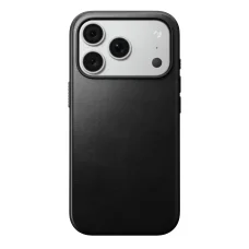 iPhone 18 Pro/17 Pro čierne moderné kožené puzdro Nomad Horween