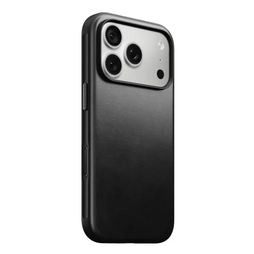 iPhone 18 Pro/17 Pro čierne moderné kožené puzdro Nomad Horween - 2