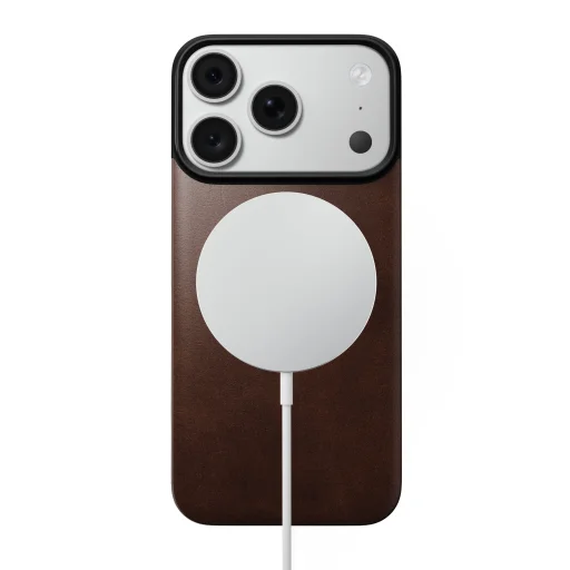 iPhone 18 Pro/17 Pro Nomad magnetický kožený kryt, rustikálna hnedá (Horween) - 3