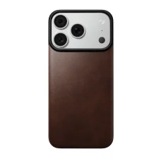  iPhone 18 Pro/17 Pro Nomad mágneses bőr hátlap, rusztikus barna (Horween)