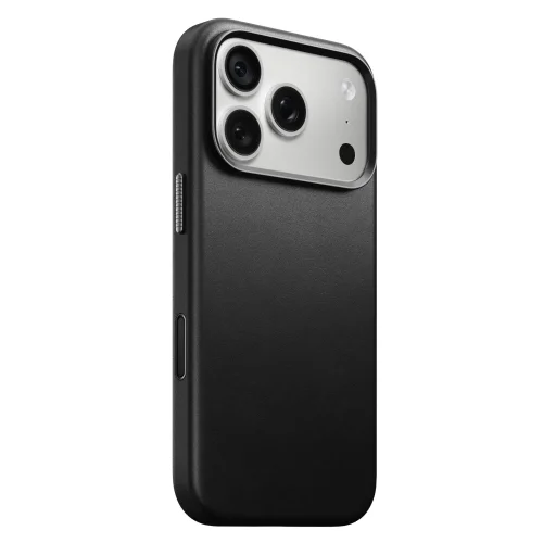  iPhone 18 Pro/17 Pro fekete Nomad klasszikus bőrtok - 2