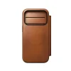  iPhone 18 Pro/17 Pro Nomad Modern Leather Folio Horween bőr könyvtok, nyeregbarna thumbnail