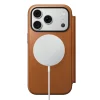  iPhone 18 Pro/17 Pro Nomad Modern Leather Folio Horween bőr könyvtok, nyeregbarna thumbnail
