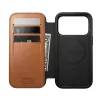  iPhone 18 Pro/17 Pro Nomad Modern Leather Folio Horween bőr könyvtok, nyeregbarna thumbnail