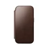  iPhone 18 Pro és iPhone 17 Pro Nomad Modern Leather Folio Horween bőr pénztárcatok, rusztikus barna thumbnail