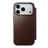  iPhone 18 Pro és iPhone 17 Pro Nomad Modern Leather Folio Horween bőr pénztárcatok, rusztikus barna thumbnail