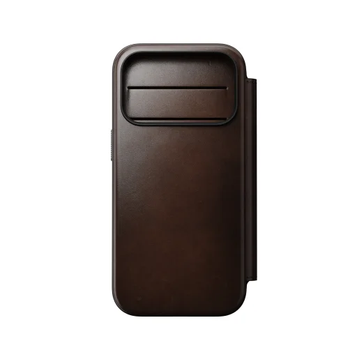  iPhone 18 Pro és iPhone 17 Pro Nomad Modern Leather Folio Horween bőr pénztárcatok, rusztikus barna - 11