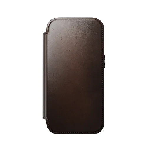  iPhone 18 Pro és iPhone 17 Pro Nomad Modern Leather Folio Horween bőr pénztárcatok, rusztikus barna - 12