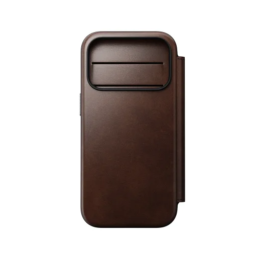  iPhone 18 Pro és iPhone 17 Pro Nomad Modern Leather Folio Horween bőr pénztárcatok, rusztikus barna - 7