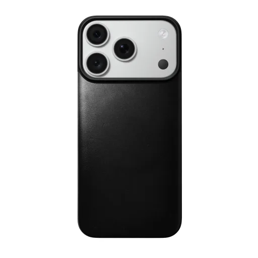  iPhone 18 Pro/17 Pro Nomad mágneses bőr hátlap, fekete (Horween) - 4