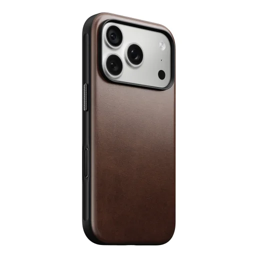 iPhone 18 Pro/17 Pro Nomad Horween kožené puzdro, rustikálna hnedá - 2