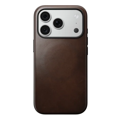  iPhone 18 Pro/17 Pro Nomad Horween bőrtok, rusztikus barna - 4