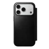 iPhone 18 Pro/17 Pro čierne Nomad Modern Leather Folio Horween kožené puzdro thumbnail