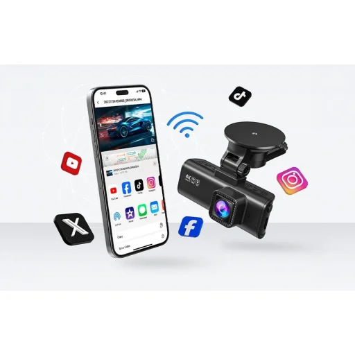 REDTIGER F7NP dvojkanálová autokamera, 4K a 1080p, so 128 GB pamäťovou kartou. - 4