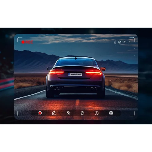 REDTIGER F7NP dvojkanálová autokamera, 4K a 1080p, so 128 GB pamäťovou kartou. - 5