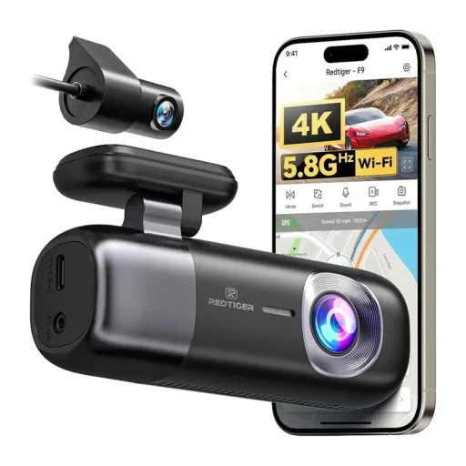 REDTIGER F9 dvojkamerová palubná kamera, 4K + 1080p s Wi-Fi - 3