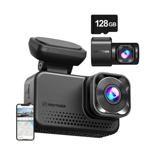 REDTIGER VC70 predná-zadná autokamera, 4K/2,5K, so 128 GB pamäťovou kartou. - 1