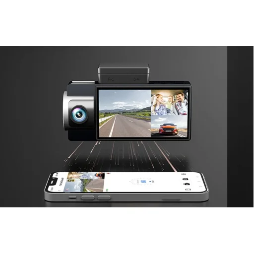 WOLFBOX i17 háromkamerás fedélzeti kamera, 4K + 2,5K, 64 GB - 6