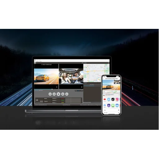 WOLFBOX i17 háromkamerás fedélzeti kamera, 4K + 2,5K, 64 GB - 8