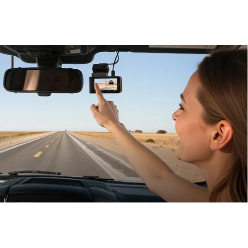 WOLFBOX X3 kétkamerás fedélzeti kamera, 2,5K és 1080p, Wi-Fi, 64 GB - 8