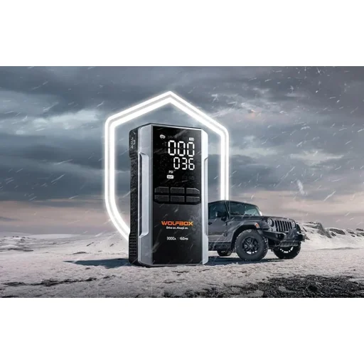 WOLFBOX MegaVolt 16 Air indítóakkumulátor és légkompresszor, 16 000 mAh, 3000 A - 2