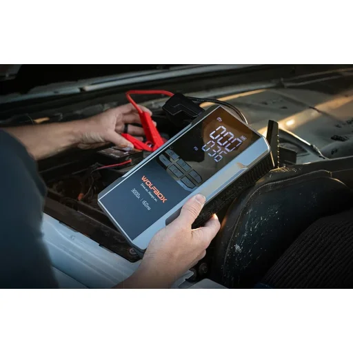 WOLFBOX MegaVolt 16 Air indítóakkumulátor és légkompresszor, 16 000 mAh, 3000 A - 6