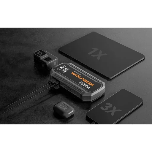 WOLFBOX MegaVolt 12 hordozható indítóakkumulátor, 12 V, 2000 A - 4