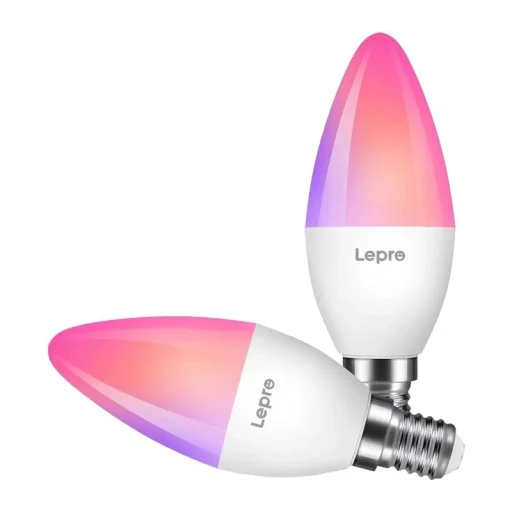 LEPRO BC1-EU-2-W E14 inteligentná LED žiarovka s Wi-Fi a Bluetooth pripojením, 2 ks - 1