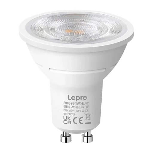LEPRO 200086-WW-EU-5 GU10 LED žiarovka, 3,3 W, teplá biela, 5 ks - 1
