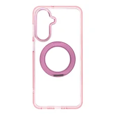 Samsung A17/A18 ružové puzdro Frame Circle Stand kompatibilné s MagSafe