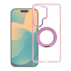 Frame Circle Stand tok Samsung A57 készülékhez, MagSafe-kompatibilis, rózsaszín