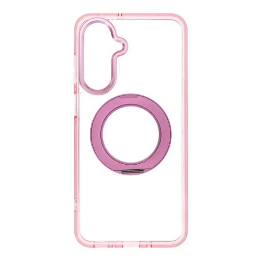 Samsung A17/A18 ružové puzdro Frame Circle Stand kompatibilné s MagSafe - 1