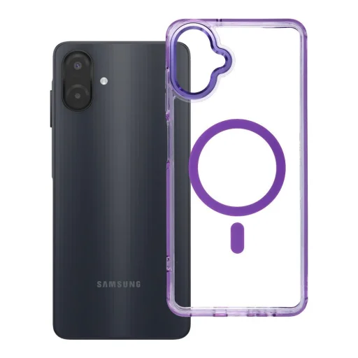  Samsung A07 / A08 tok – átlátszó, hibrid, MagSafe-kompatibilis, lila - 8