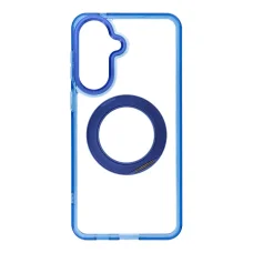 Frame Circle Stand MagSafe-kompatibilné puzdro pre Samsung A57, námornícka modrá